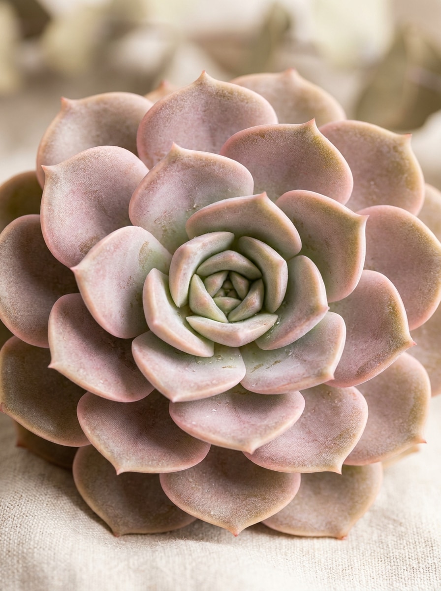 Pastel Echeveria Close-Up