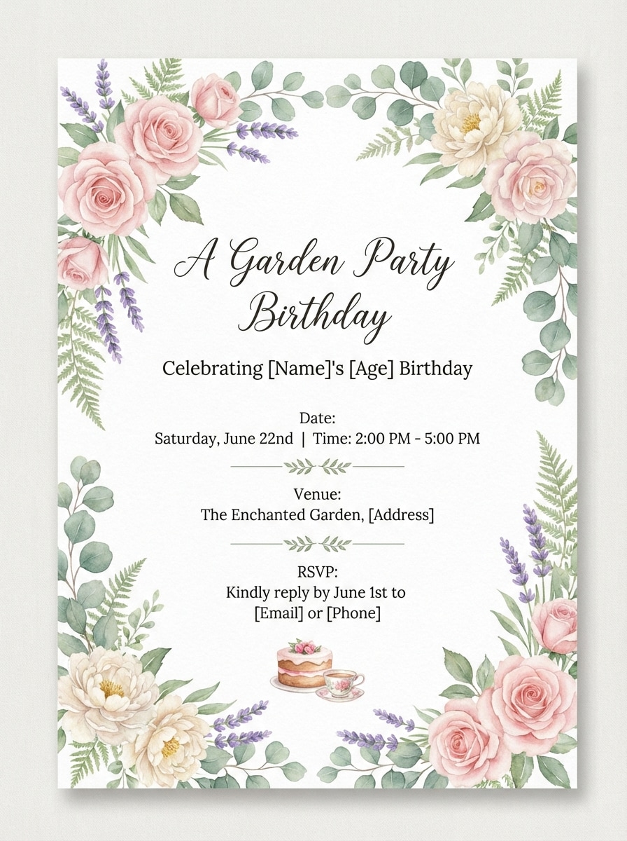 Pastel Floral Garden