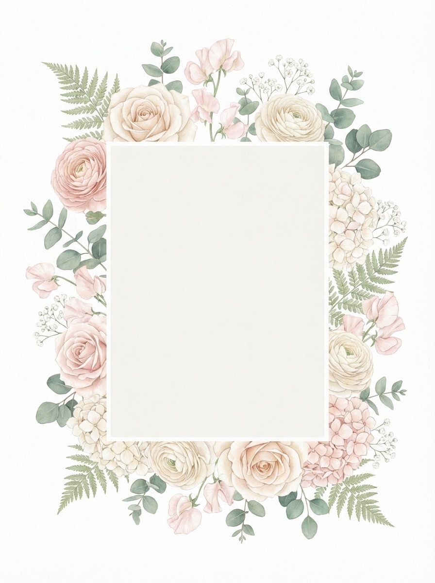 Pastel Floral Border