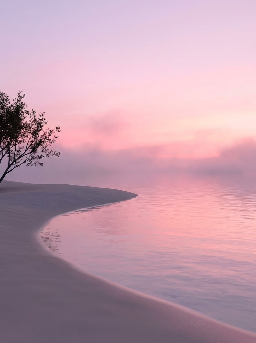 Pastel Sunset Lake