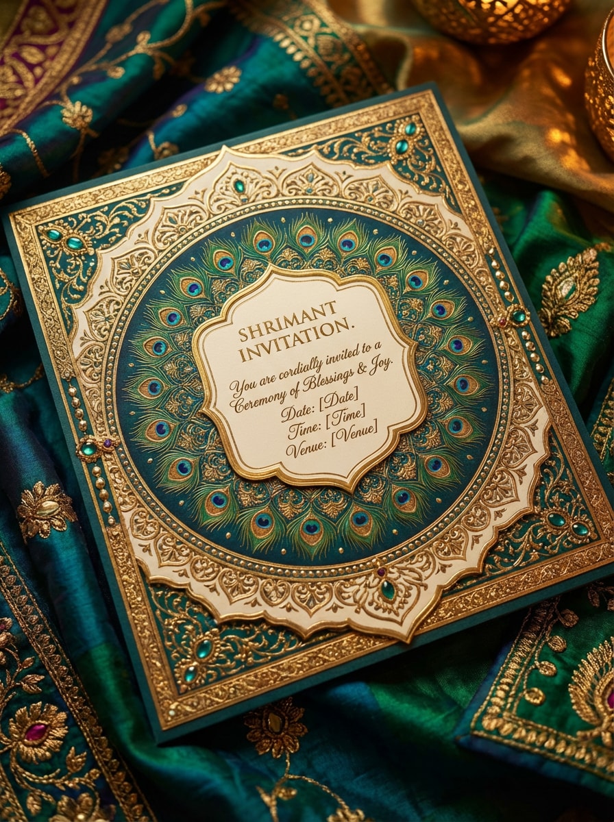 Peacock Mandala Invite