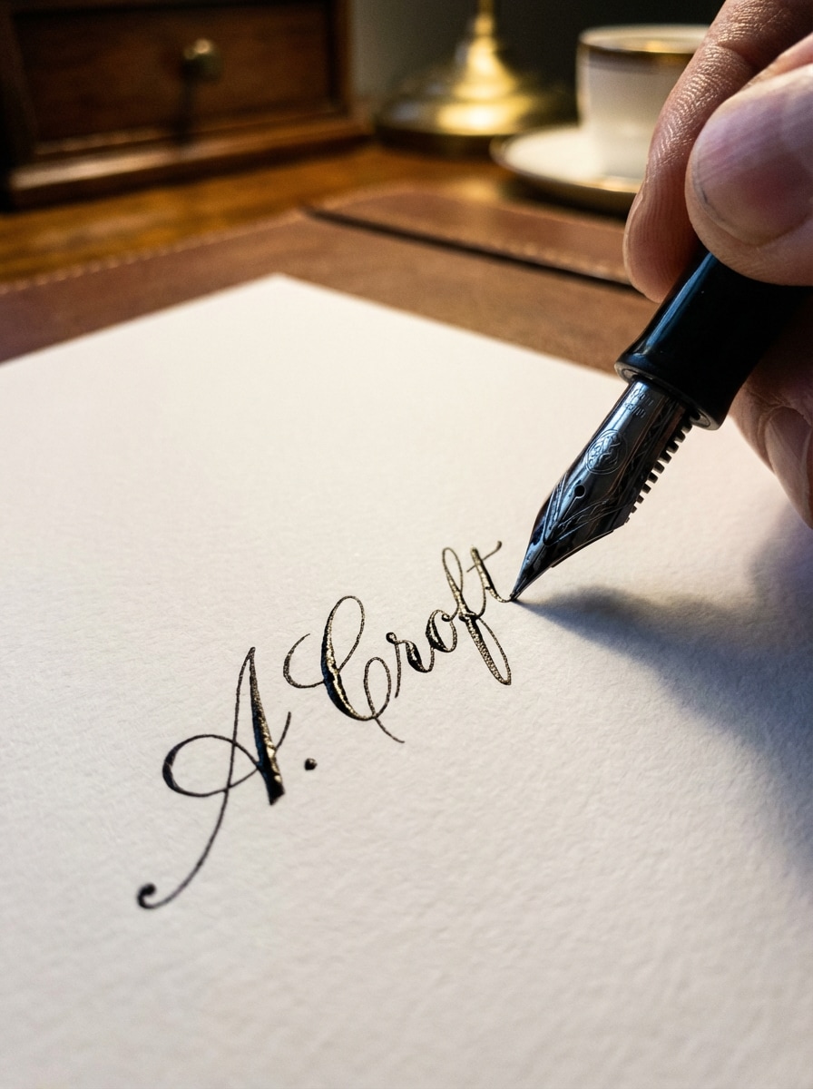 Pen-on-Paper Signature Close-Up