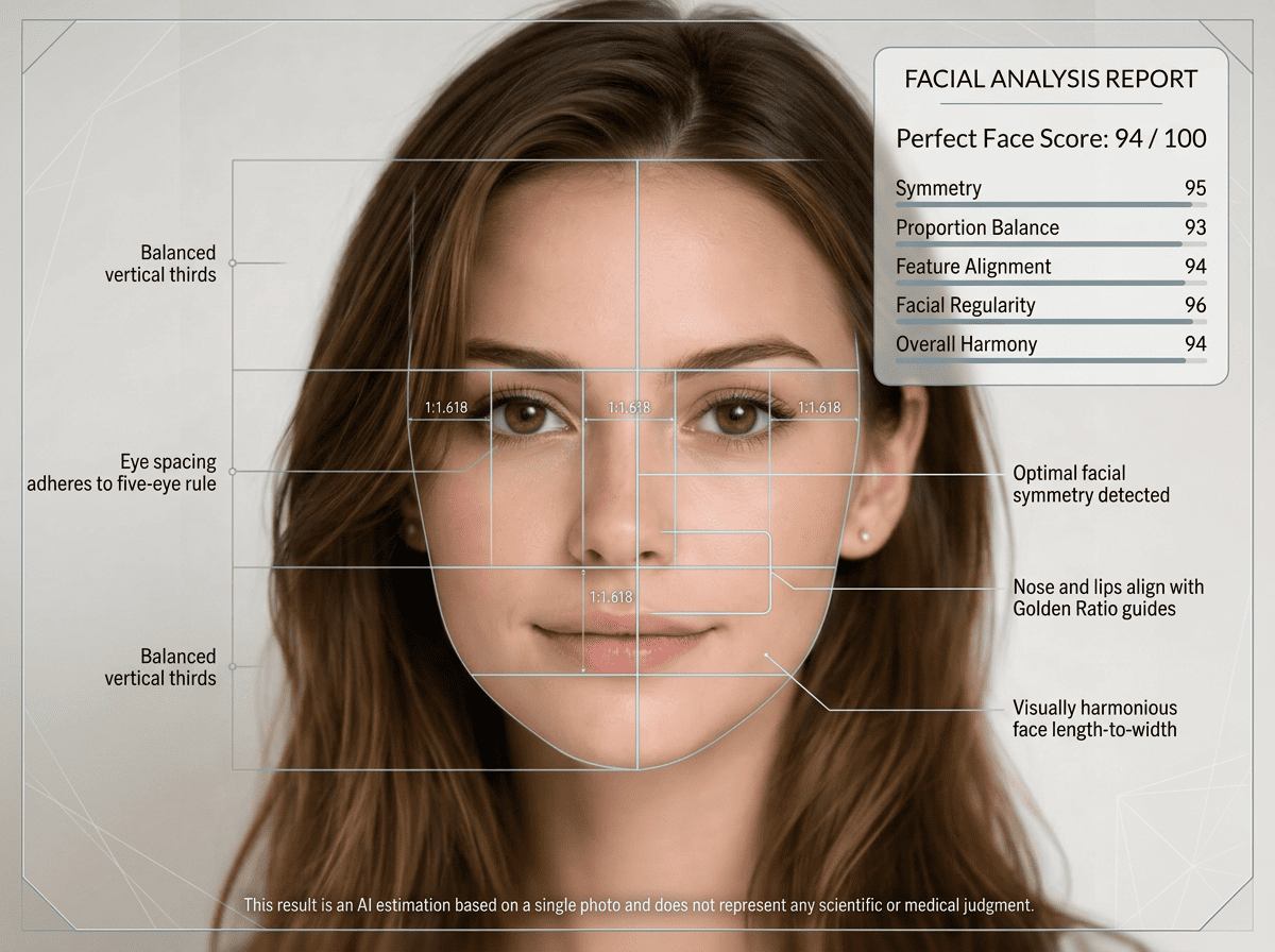 AI perfect face analyzer preview