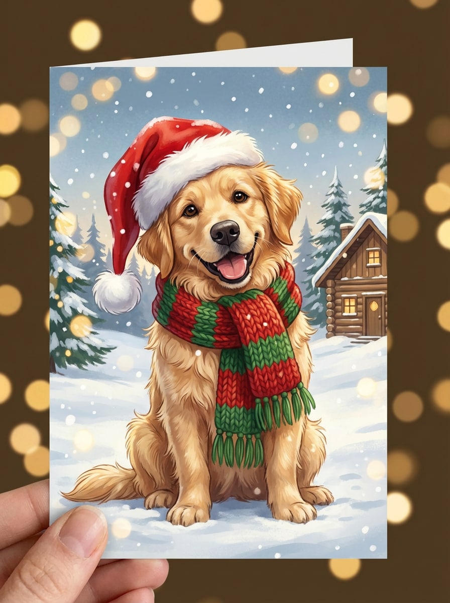 Pet Holiday Card Portrait