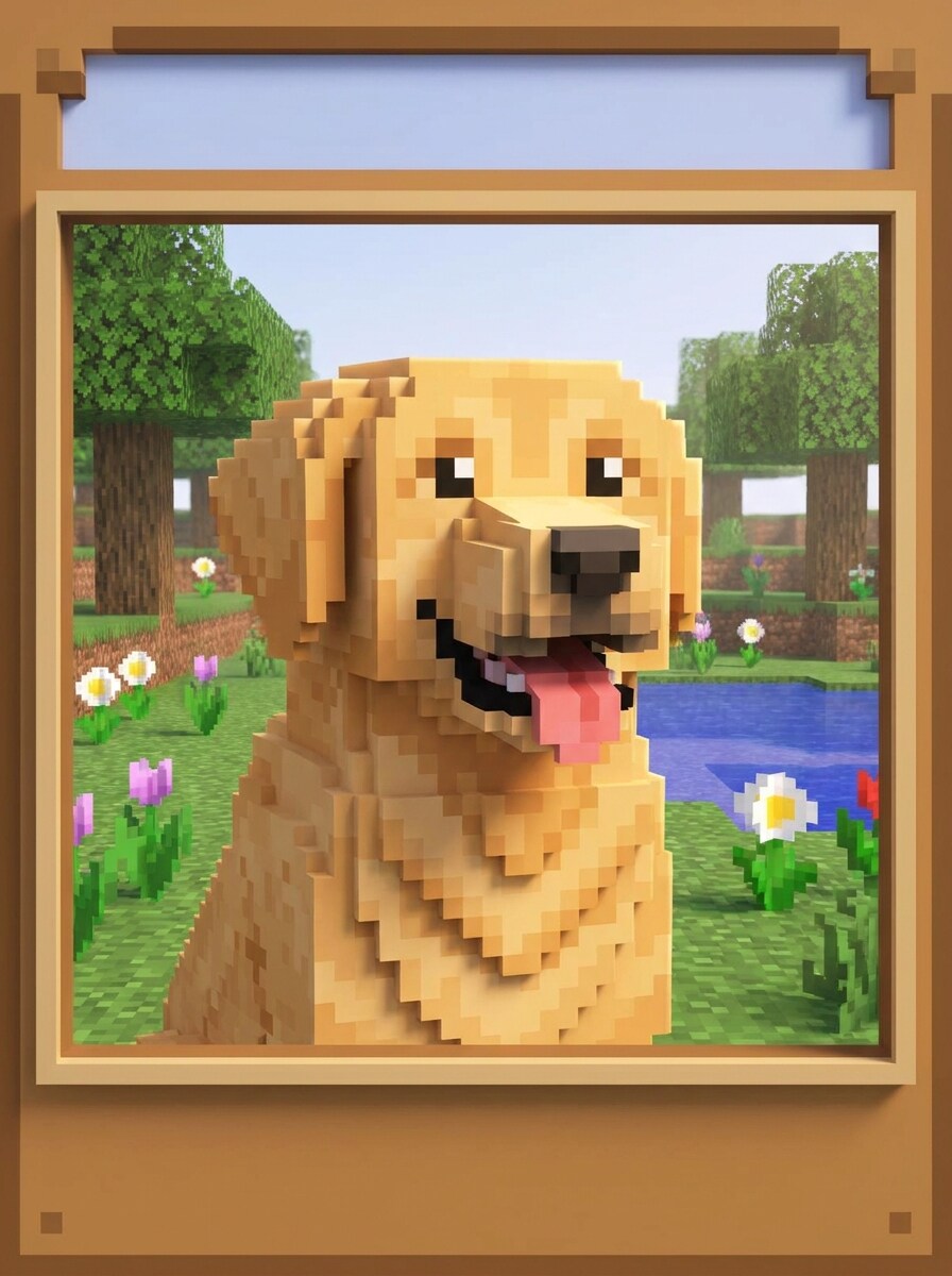 Pet in Minecraft Style