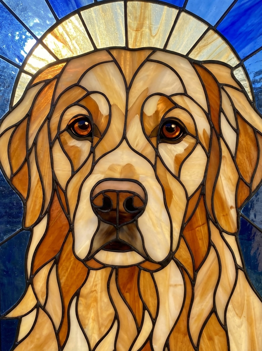 Pet Memorial Glass Portrait