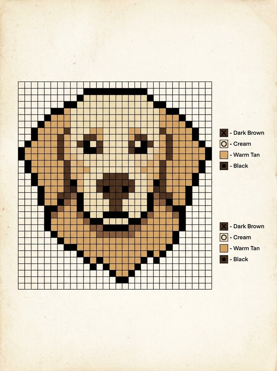 Pet Portrait Pixel Crochet