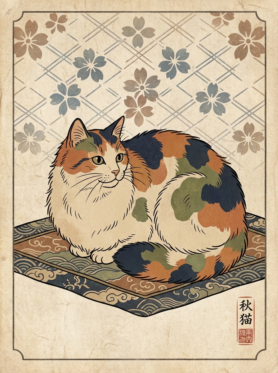 Pet Ukiyo-e Illustration