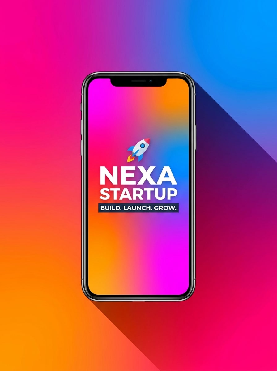 Phone with Gradient Background
