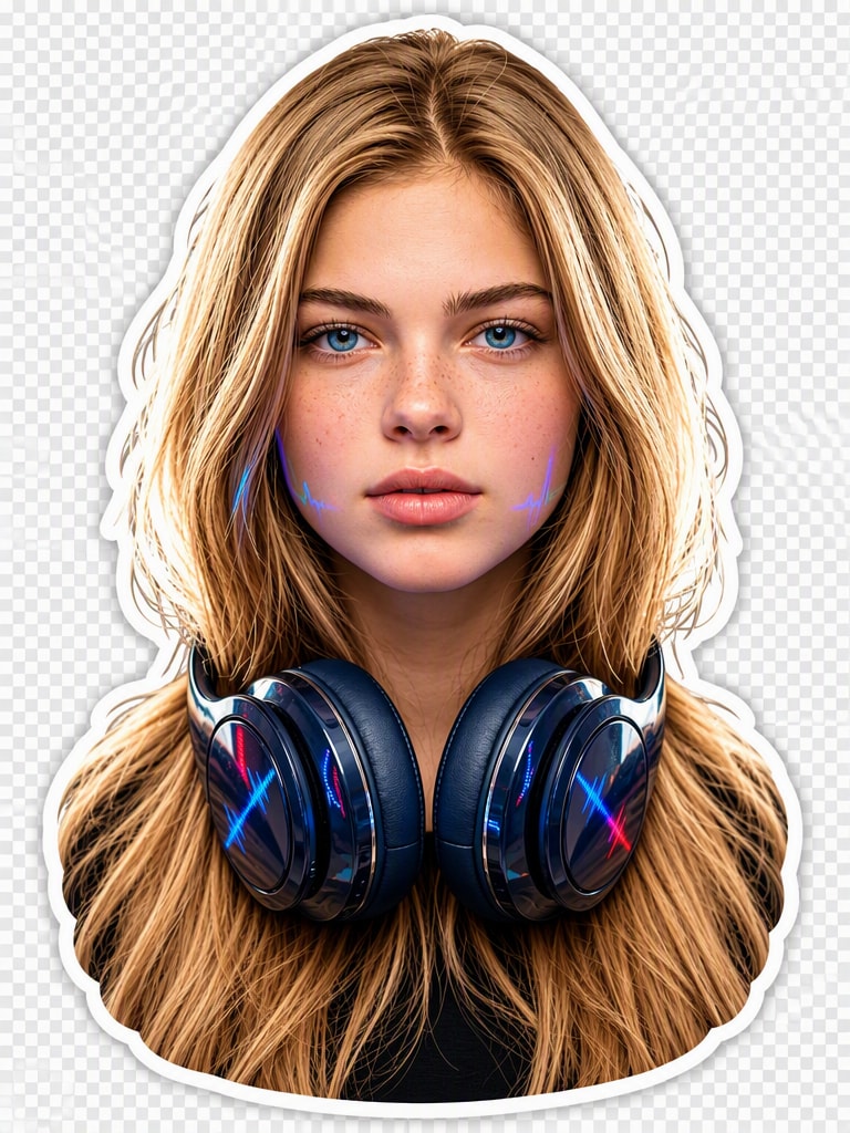 Realistic die-cut photo to sticker AI example
