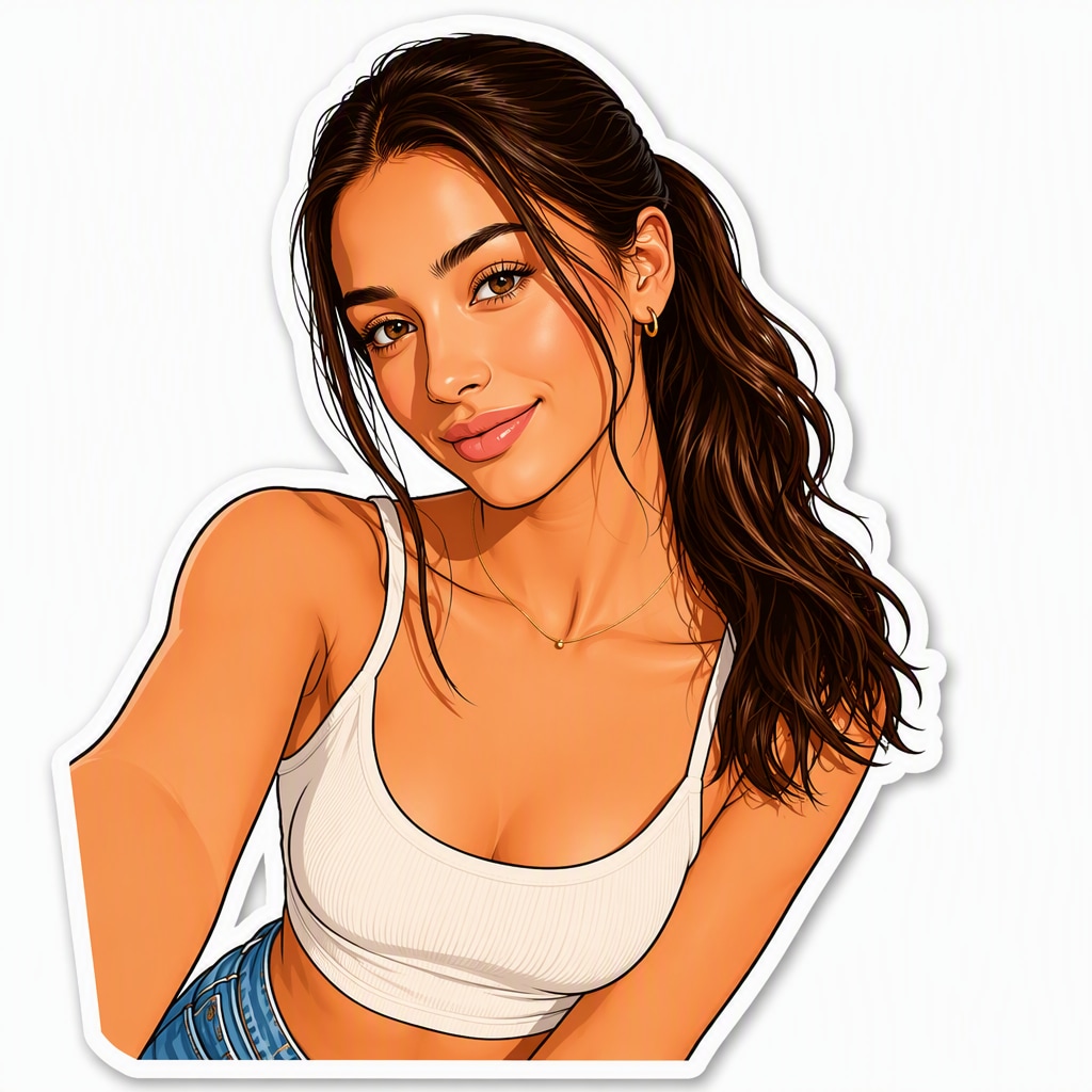 Cartoon character photo to sticker AI example