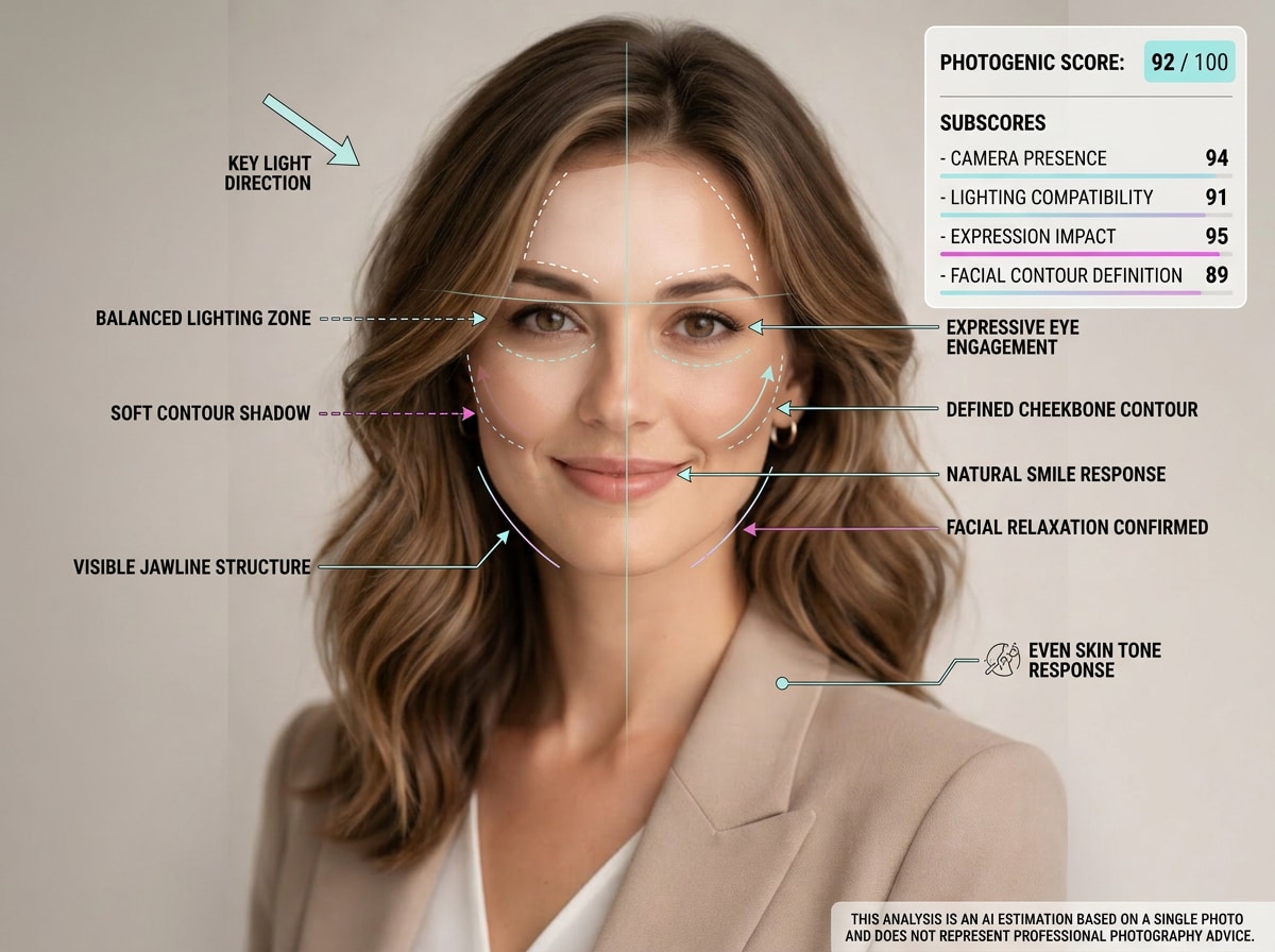 AI photogenic test analysis preview