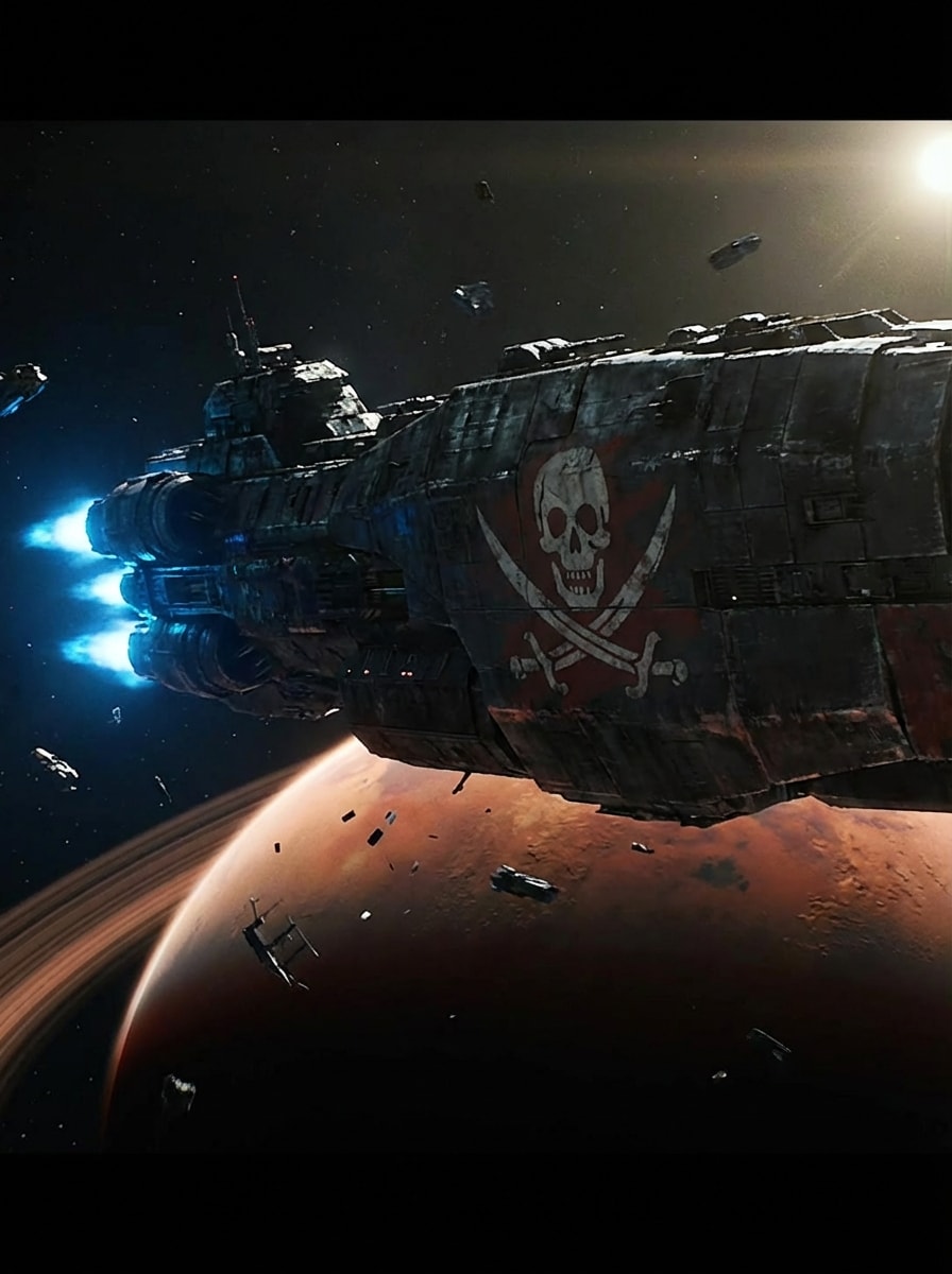 Photoreal Space Pirate Destroyer
