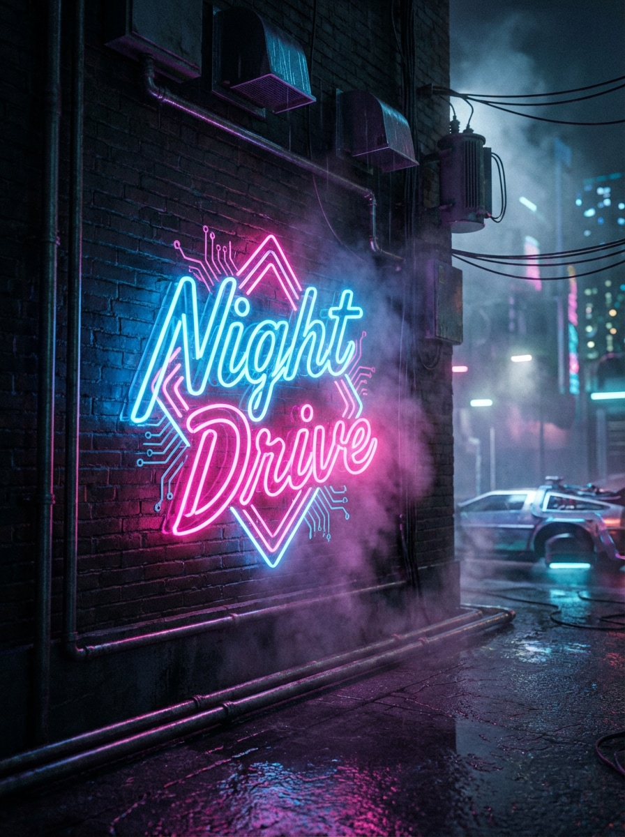 Pink Blue Cyberpunk Neon