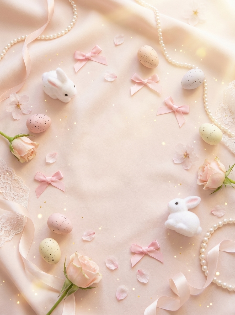 Pink coquette Easter background wallpaper