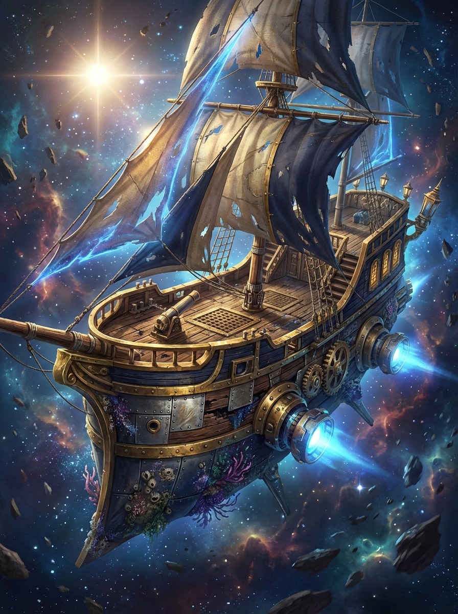 Pirate Galleon in Space