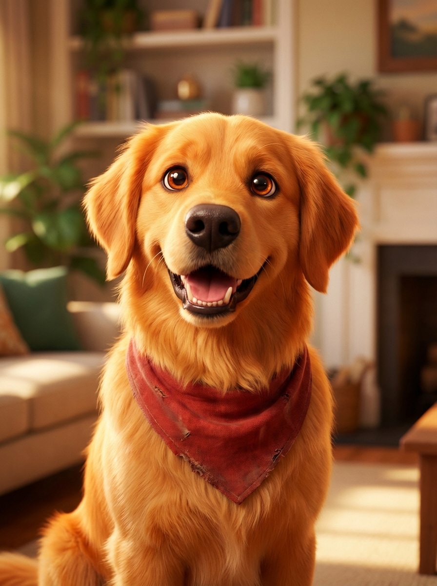 Pixar-Inspired 3D Dog