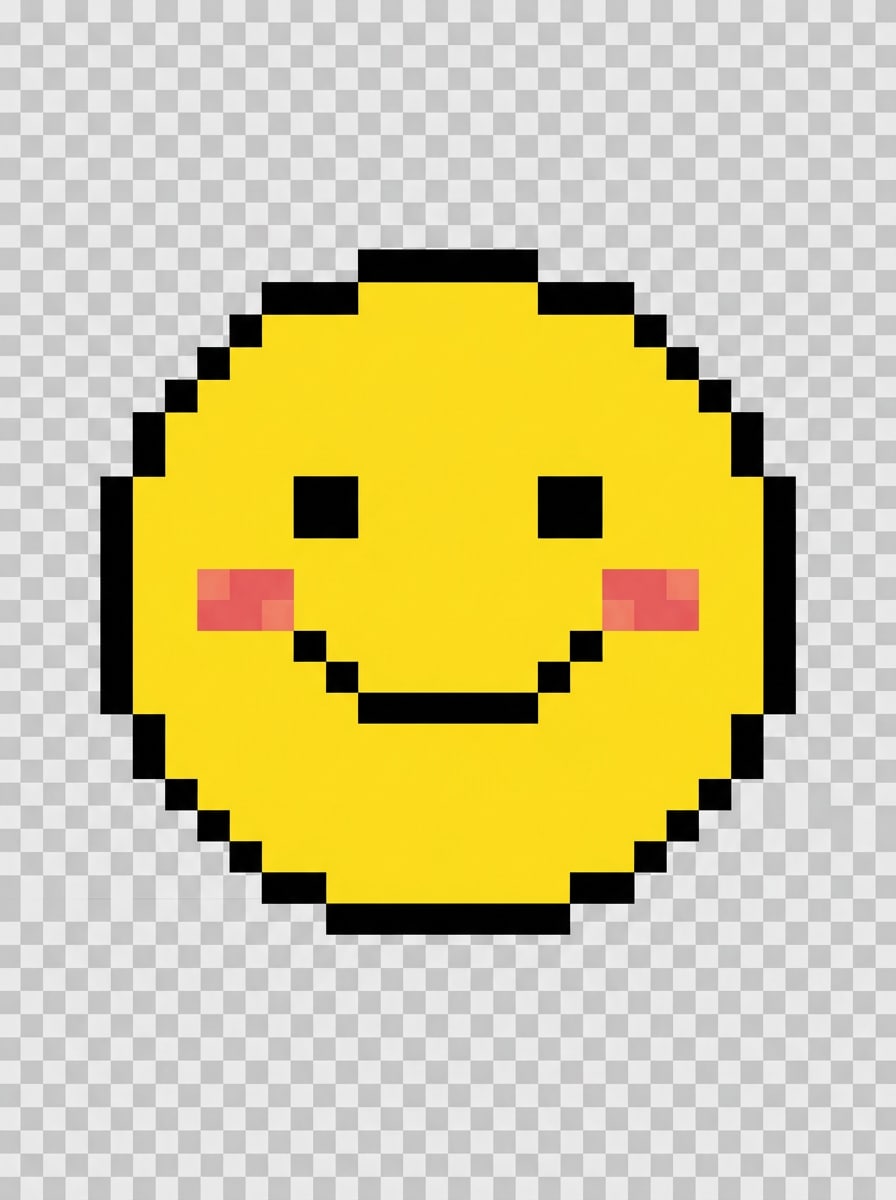Pixel Smile Emoji