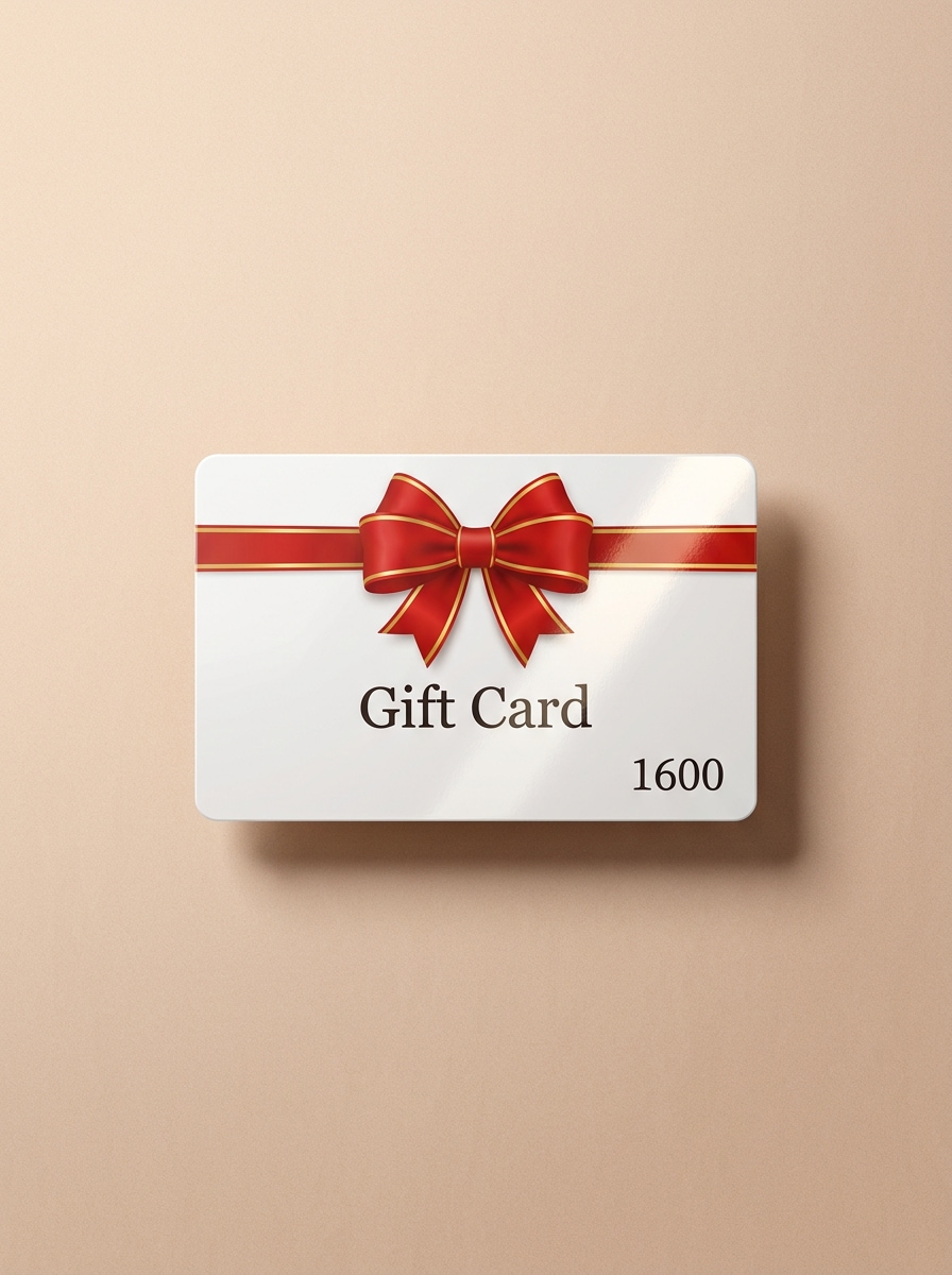 Plastic Gift Card on Neutral Surface