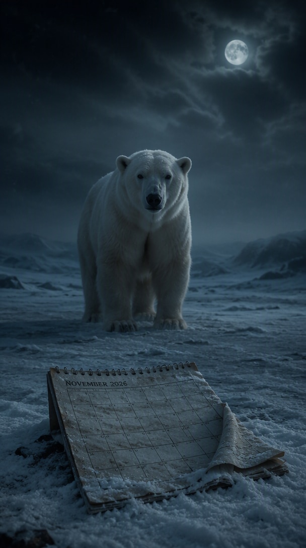 Remember November 2026 calendar reveal with polar bear