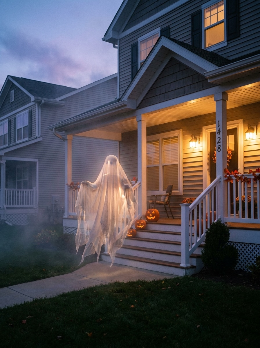 Porch Ghost Decoration Look