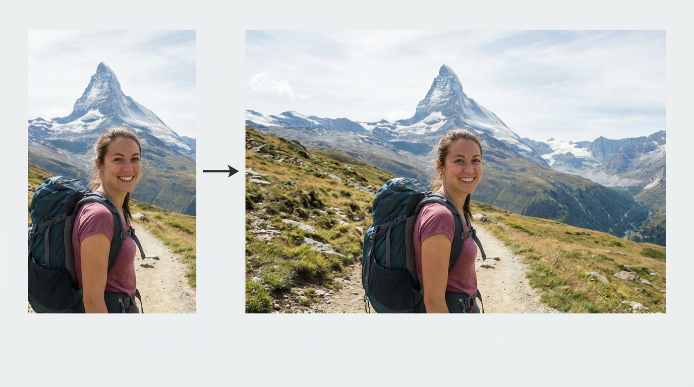 Portrait to Landscape for Social Media