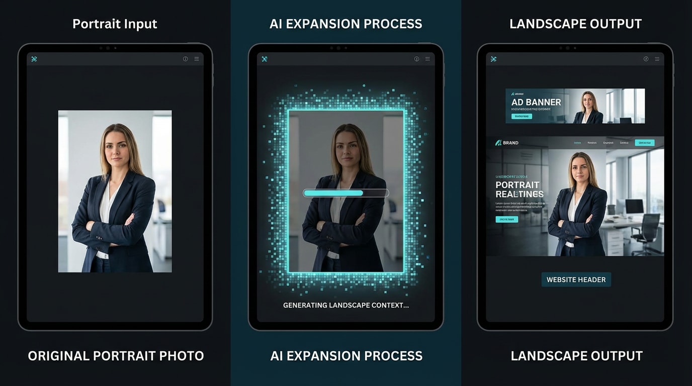 Portrait to Landscape for Marketing