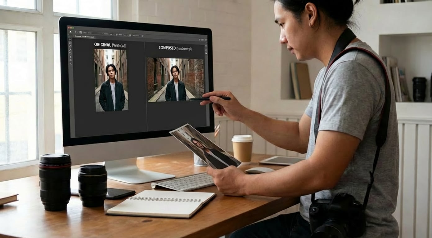 Portrait to Landscape for Photography