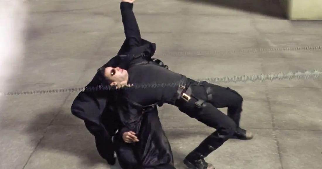 Matrix bullet time pose reference