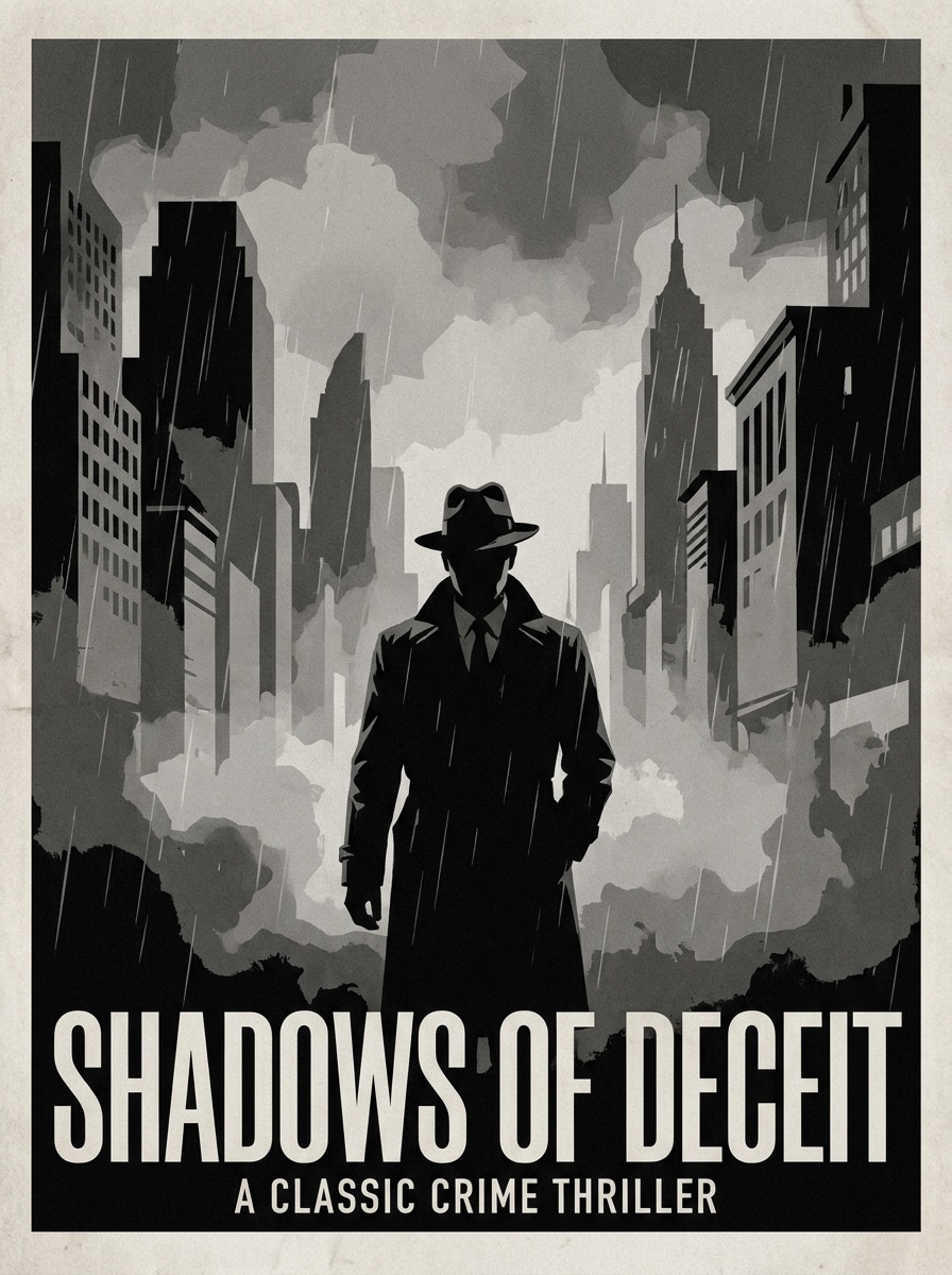 Posterized Crime Thriller Noir