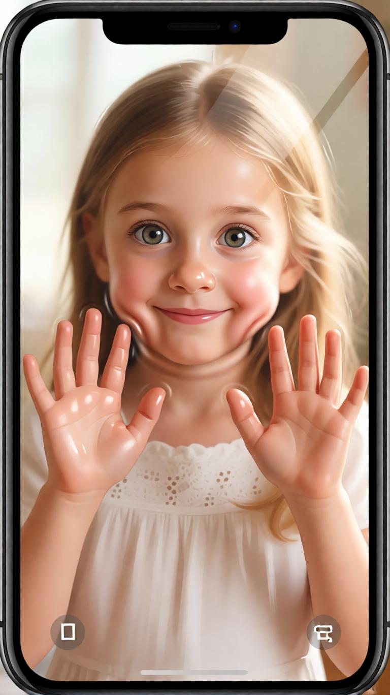 Semi-realistic glass press portrait wallpaper prompt