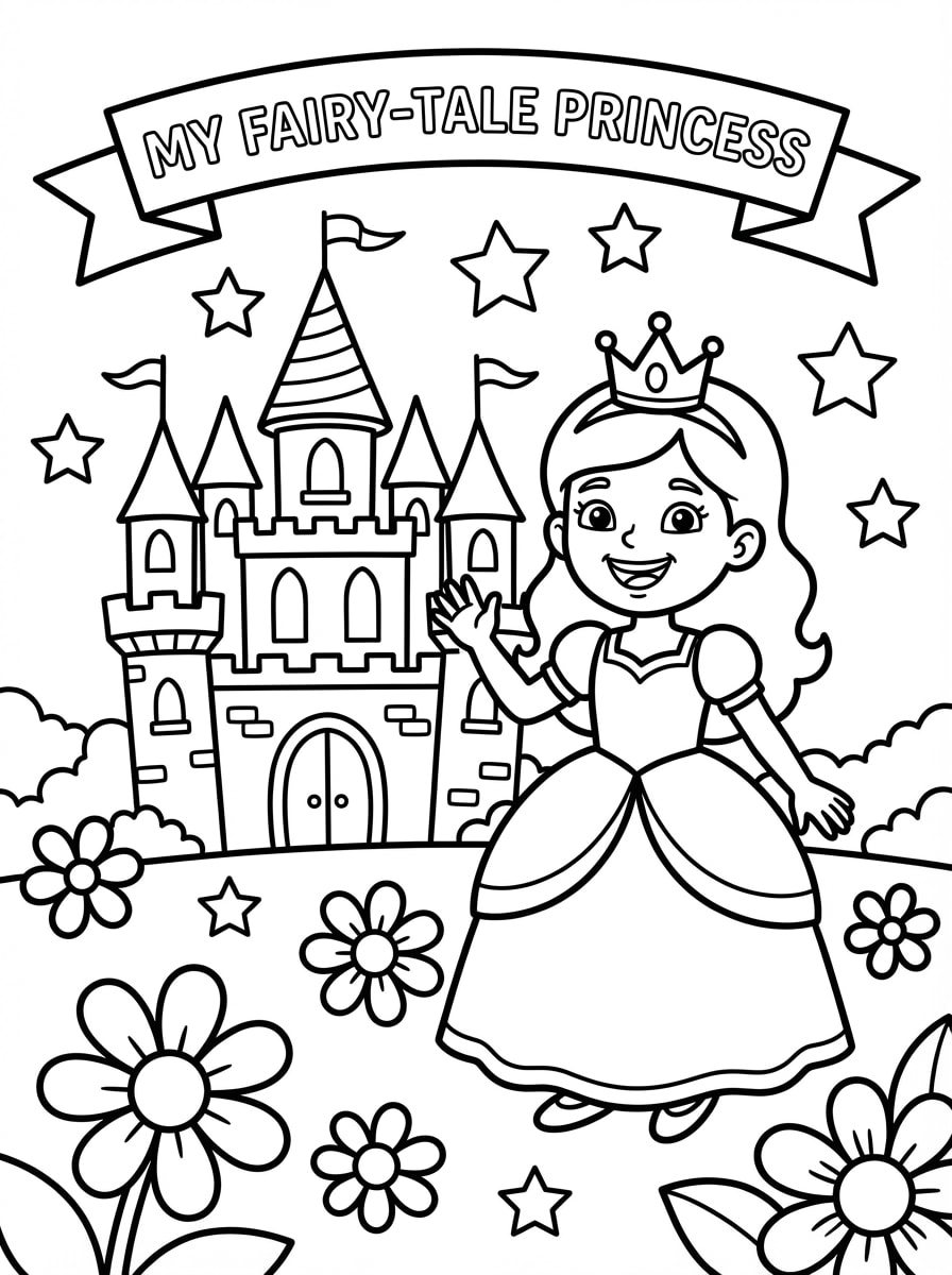 Princess Castle Outline
