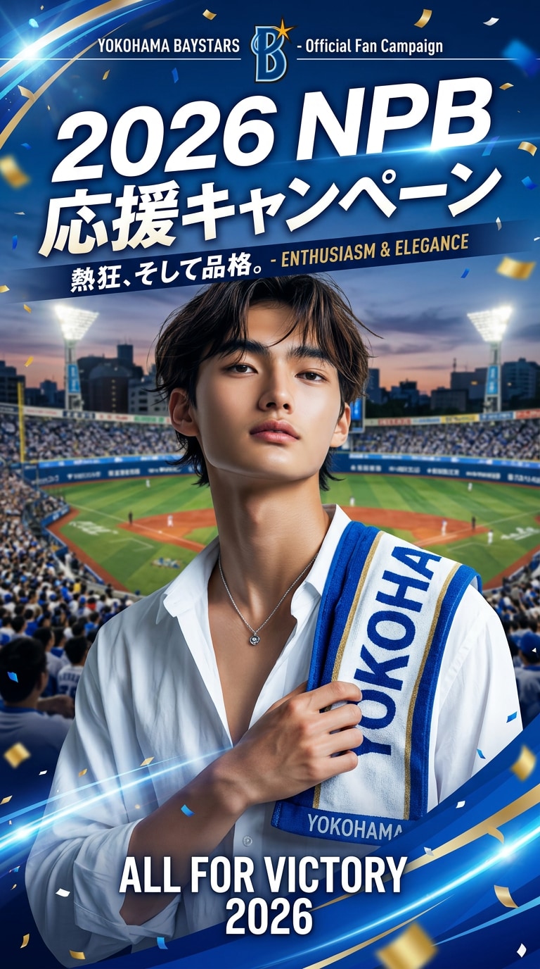 大人っぽい推し球団応援ポスター