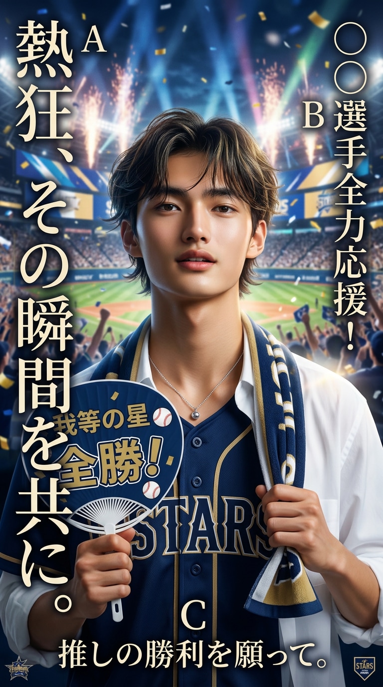 友達と楽しむ応援メモリアルポスター