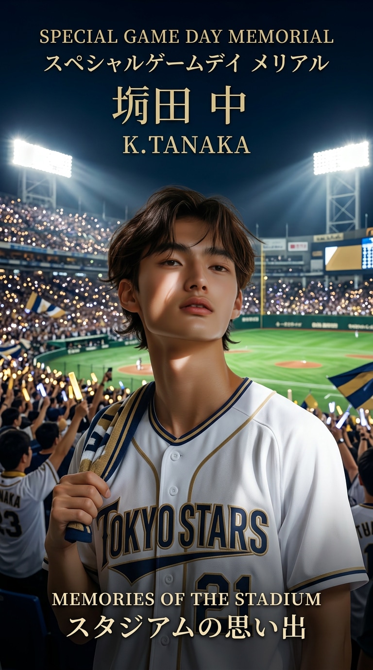 特別な試合日を残す応援メモリアルポスター