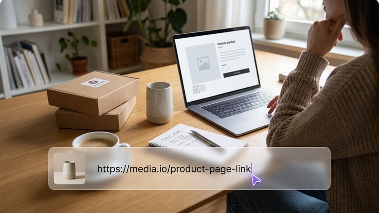 AI product review video maker turning a product URL into review-style product video ads