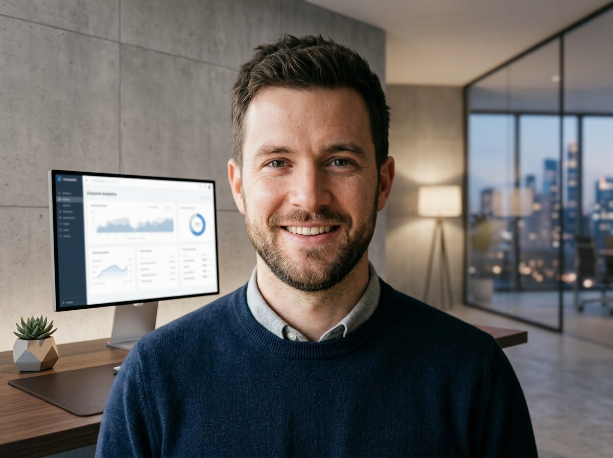 After modern workspace profile portrait result