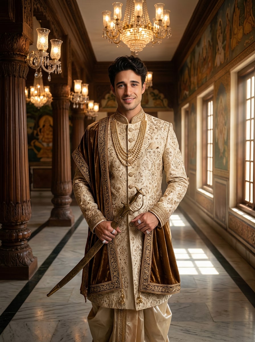 Royal South Indian Prince Style Prompt for Gemini AI Boy Indian Style prompt