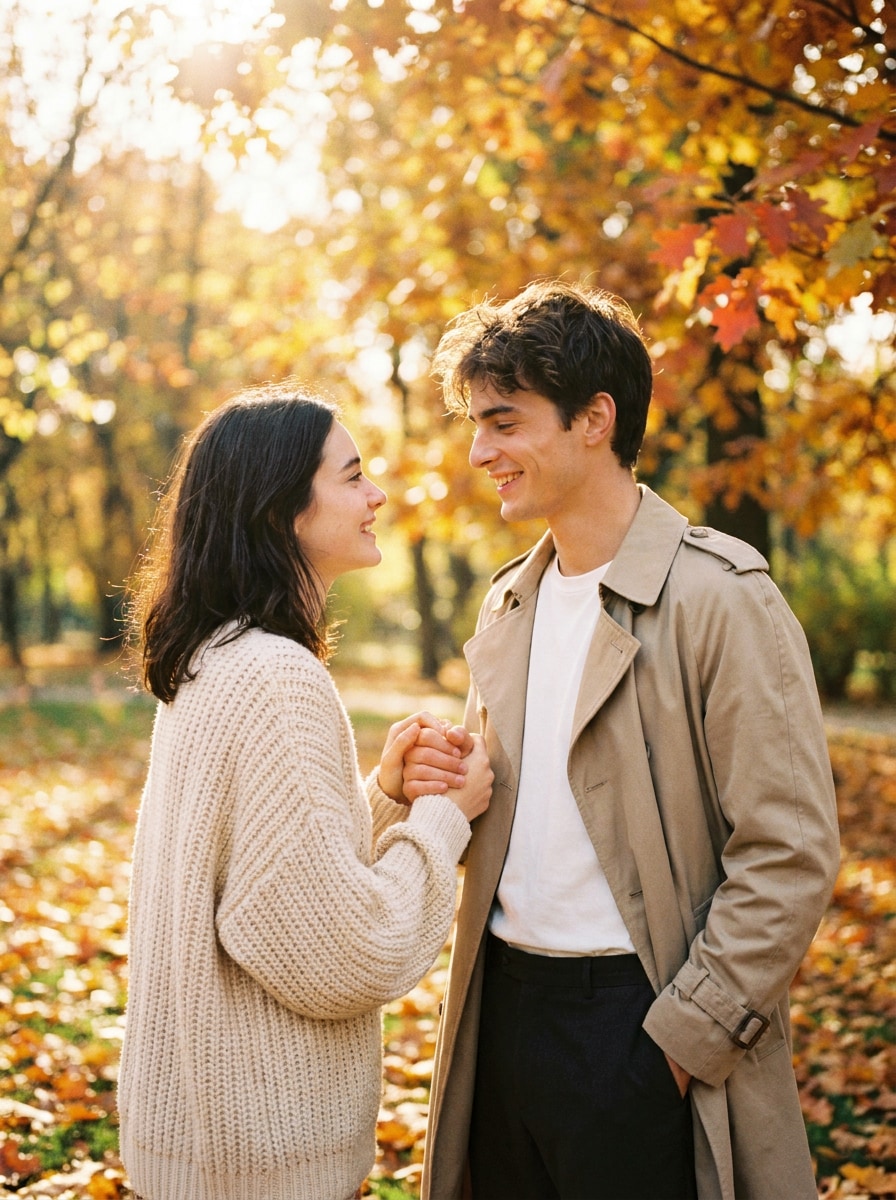 Cute Casual Park Date Couple Prompt Gemini AI Pasangan