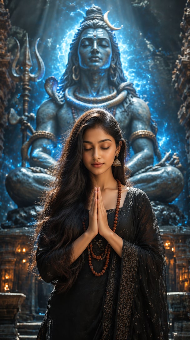 Prompt Seen Mahadev girl AI photo result