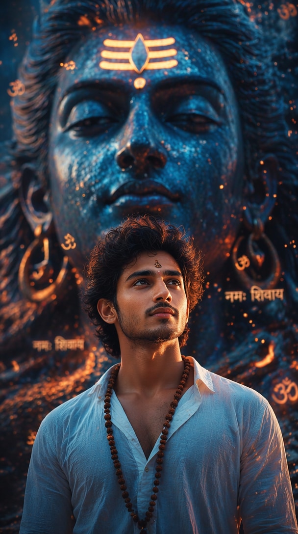 AI generated Shivling worship image result