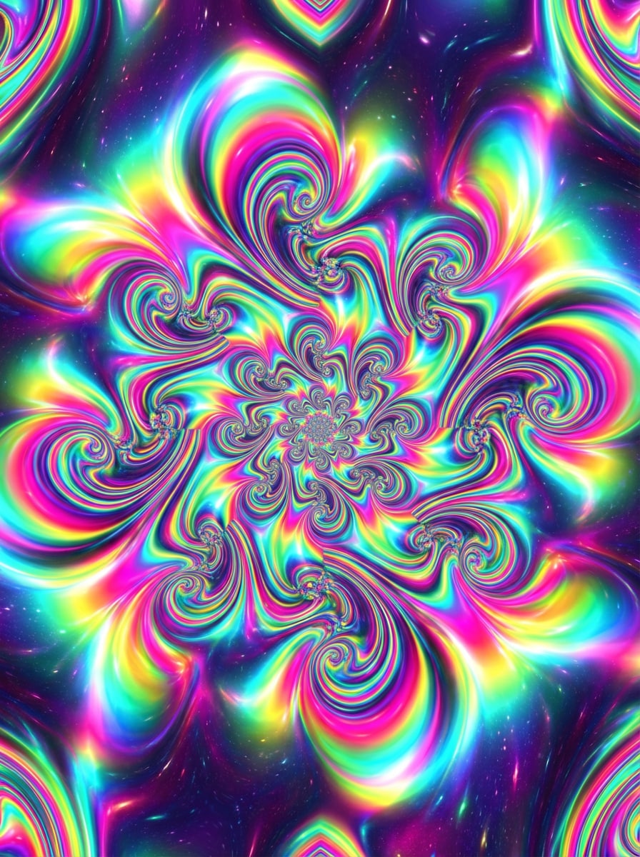 Psychedelic Rainbow Fractal