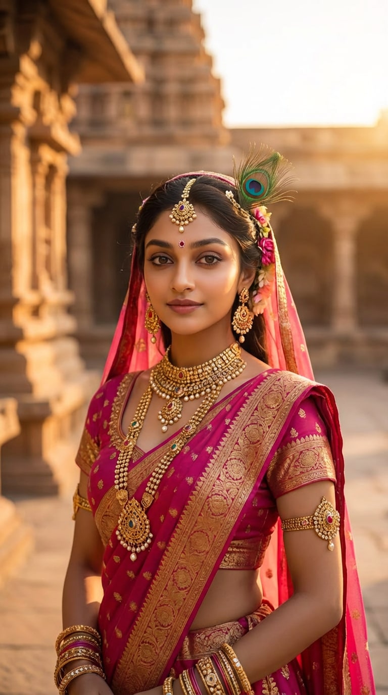 Golden Hour Radha Rani Look