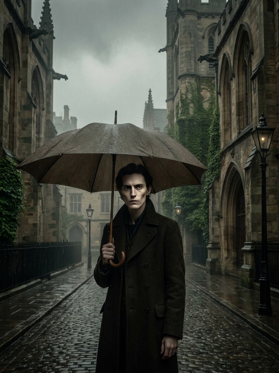 Rainy Gothic Film Still