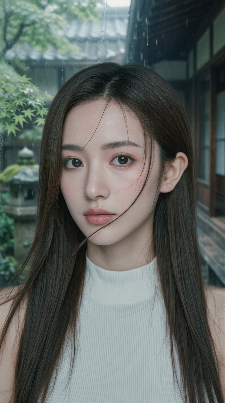 日系フィルム風の梅雨写真