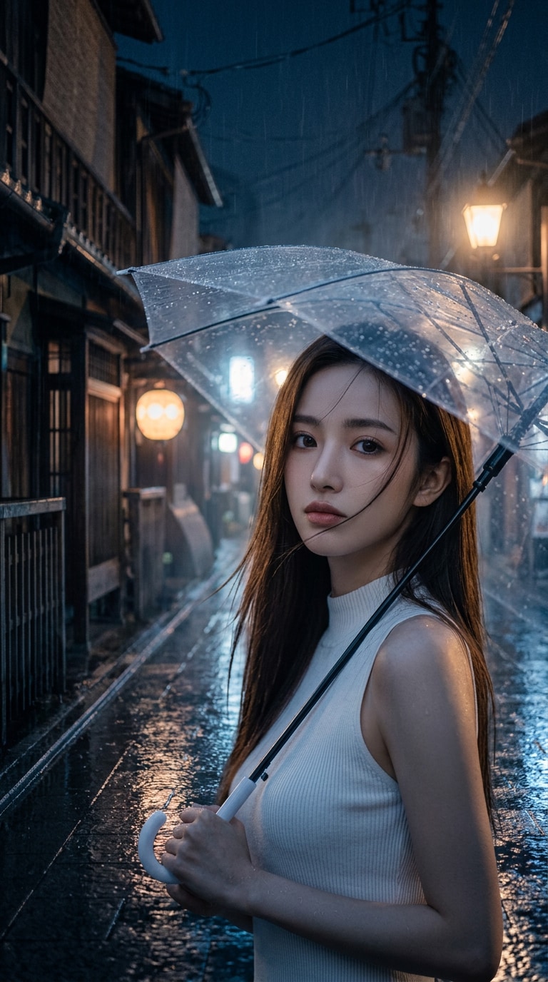 梅雨のロマンチック夜景風