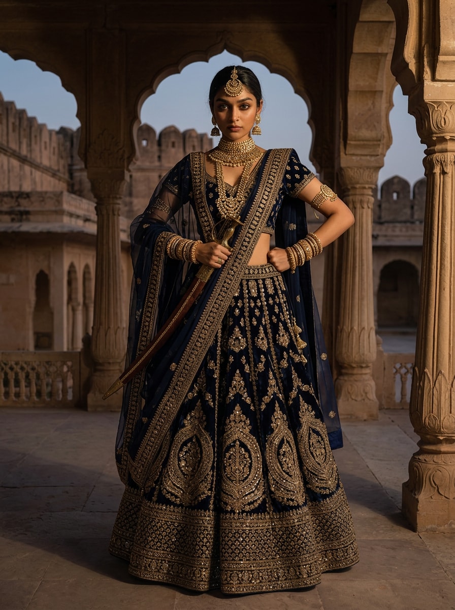 Regal Rajput Warrior Queen Rajasthani Look Prompt for Gemini AI