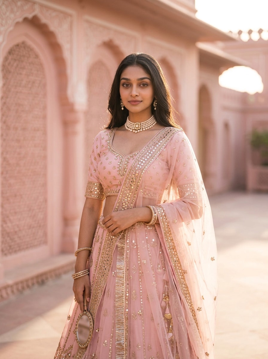 Pink Royal Rajasthan Aesthetic Rajasthani Look Prompt for Gemini AI