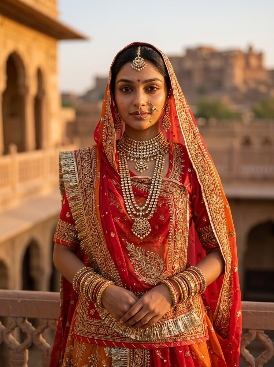 Golden Thar Desert Beauty Rajasthani Look Prompt for Gemini AI