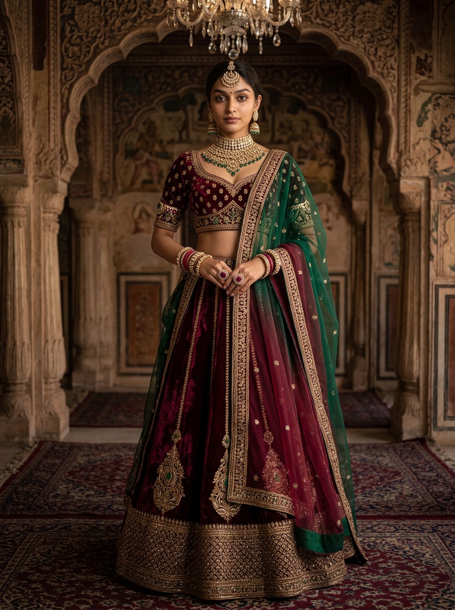 Rajasthani girl AI portrait made with Media.io